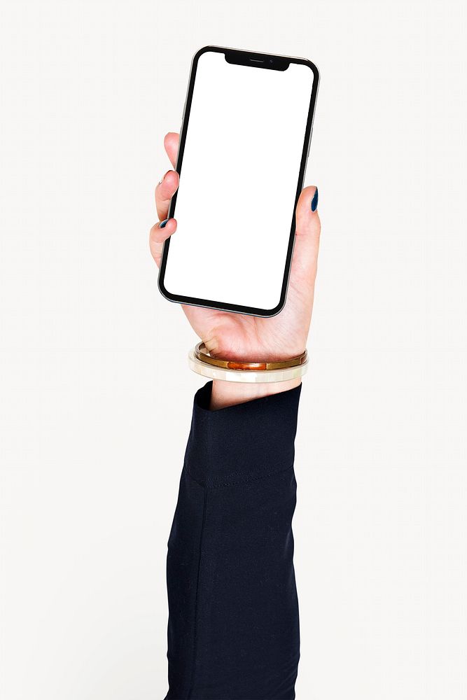Hand holding smartphone photo