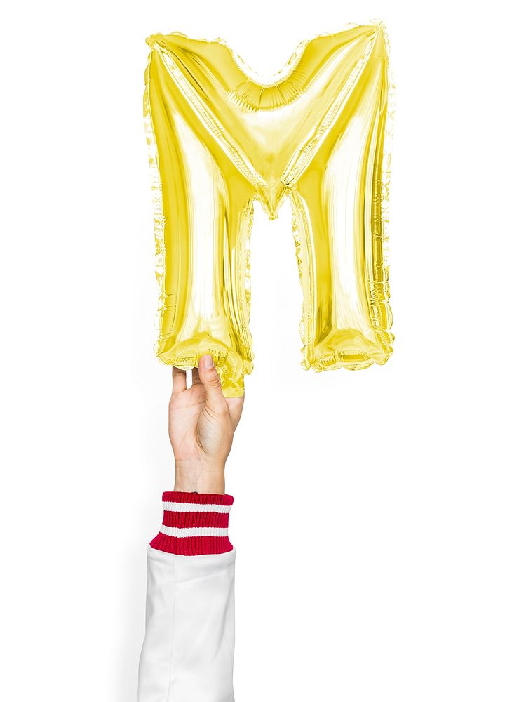 Capital letter M yellow balloon