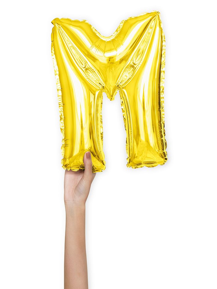 Capital letter M yellow balloon