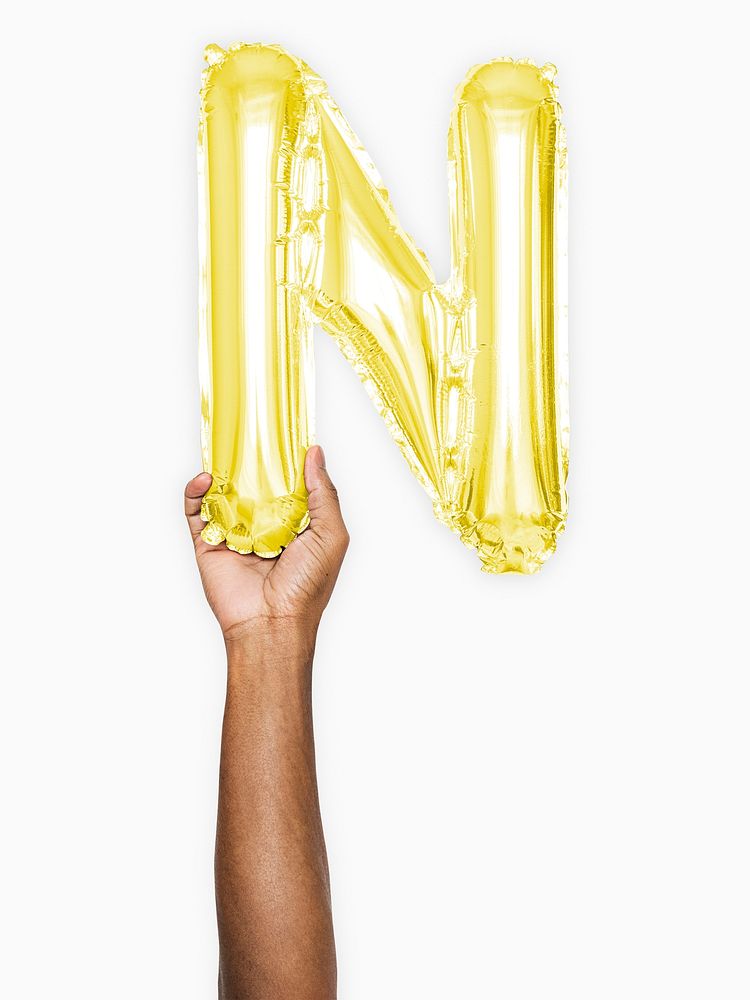 Capital letter N yellow balloon
