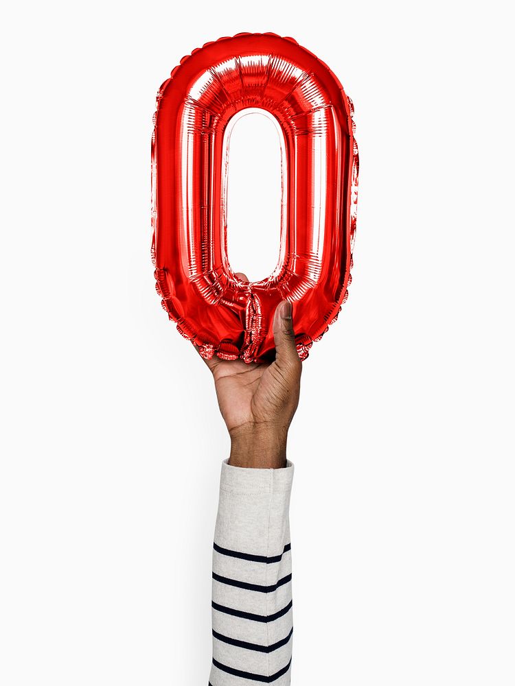 Capital letter O red balloon