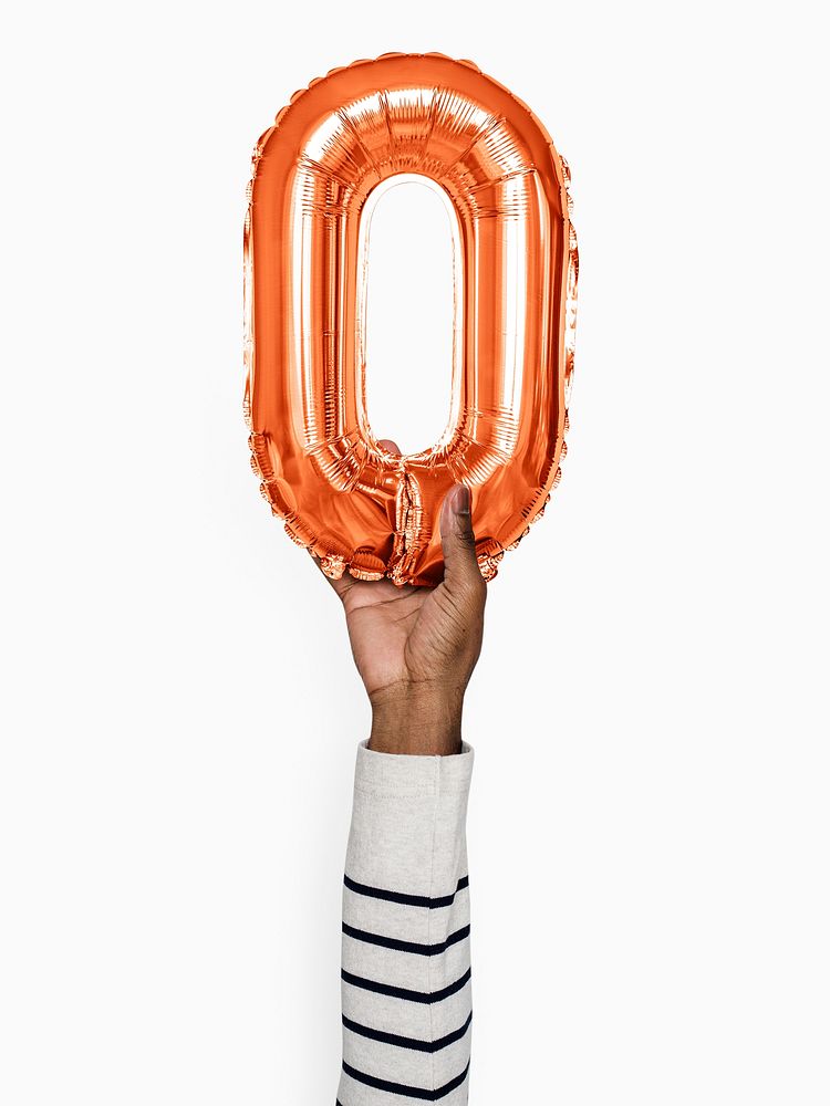 Capital letter O orange balloon
