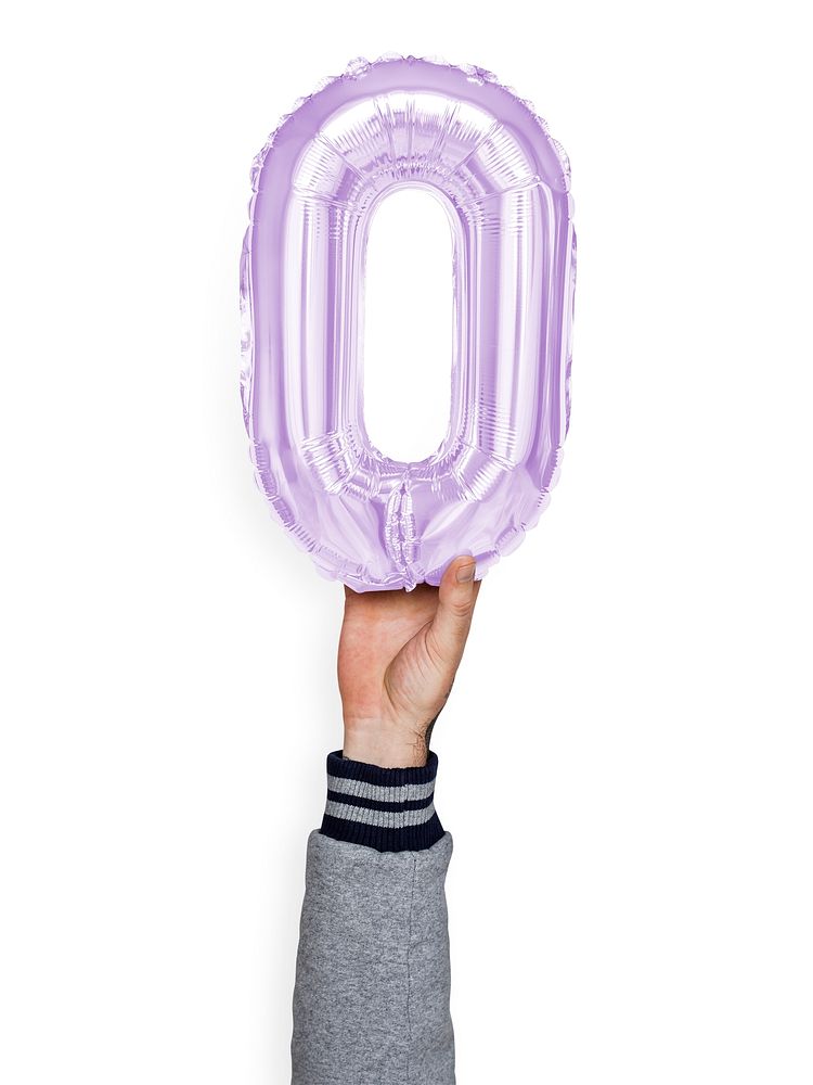 Capital letter O purple balloon