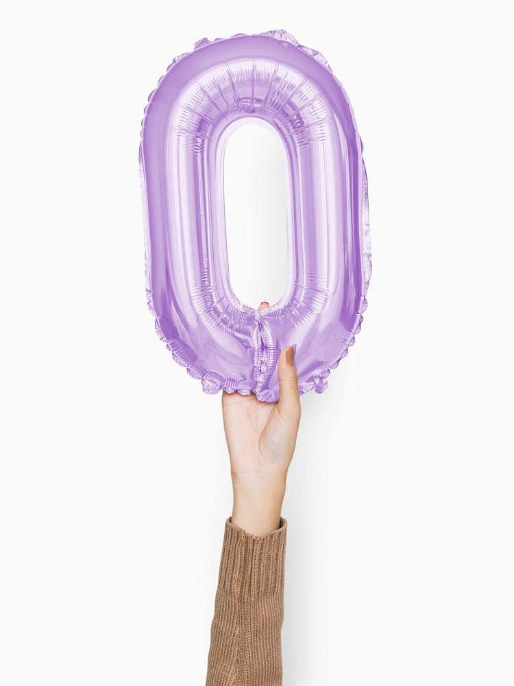 Capital letter O purple balloon