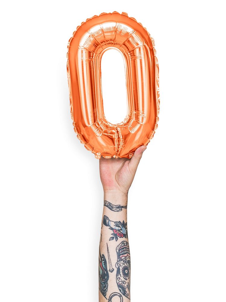Capital letter O orange balloon