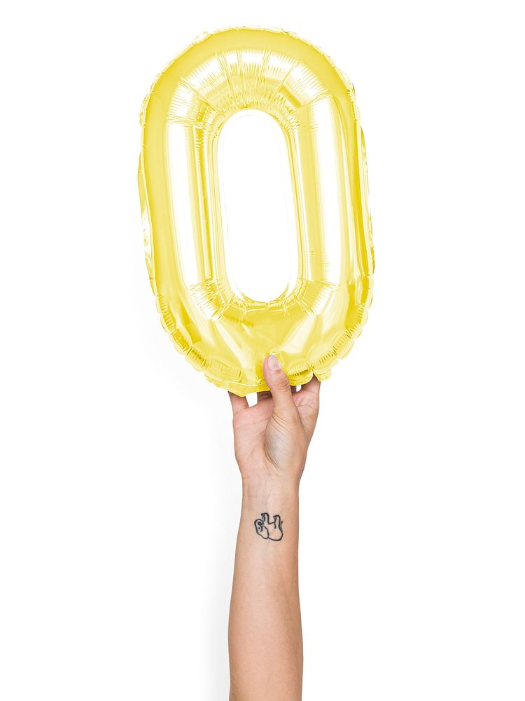 Capital letter O yellow balloon