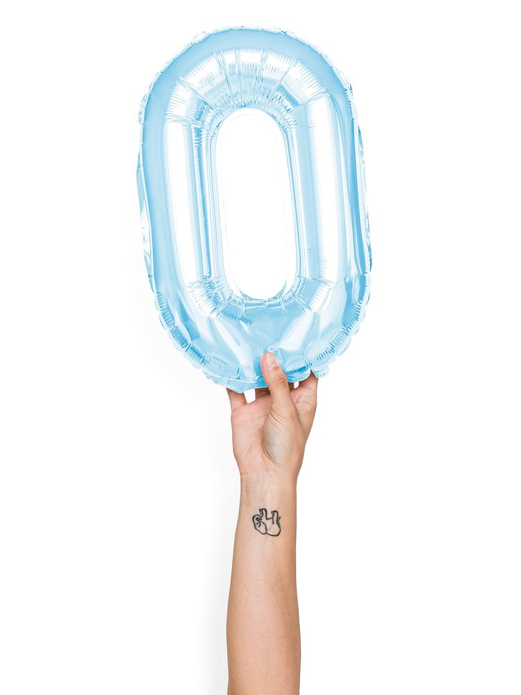 Capital letter O blue balloon