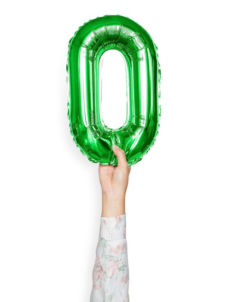 Capital letter O green balloon