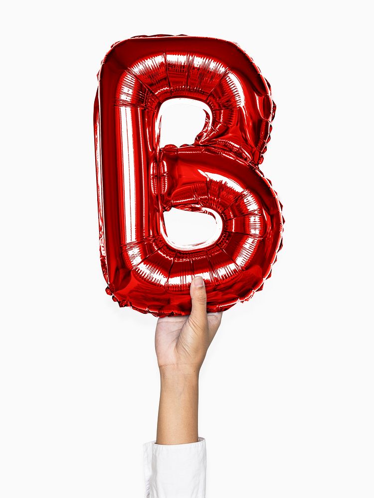 Capital letter B red balloon