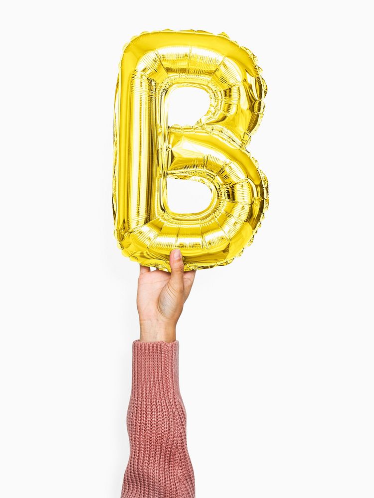 Capital letter B yellow balloon