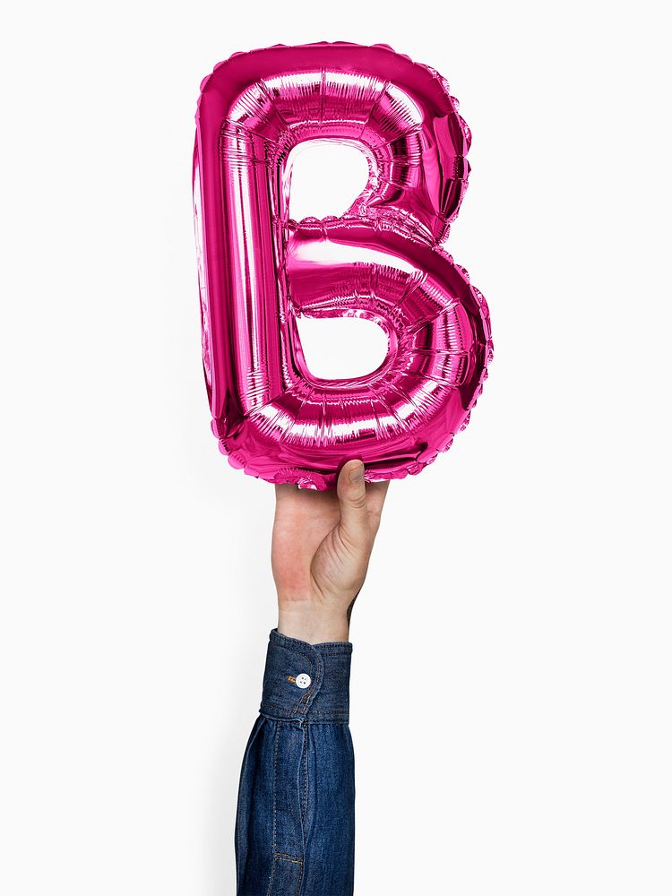 Capital letter B pink balloon