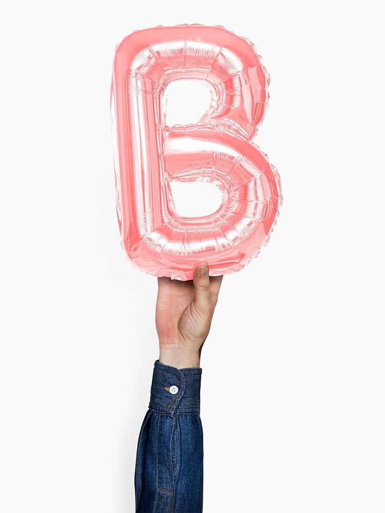 Capital letter B pink balloon