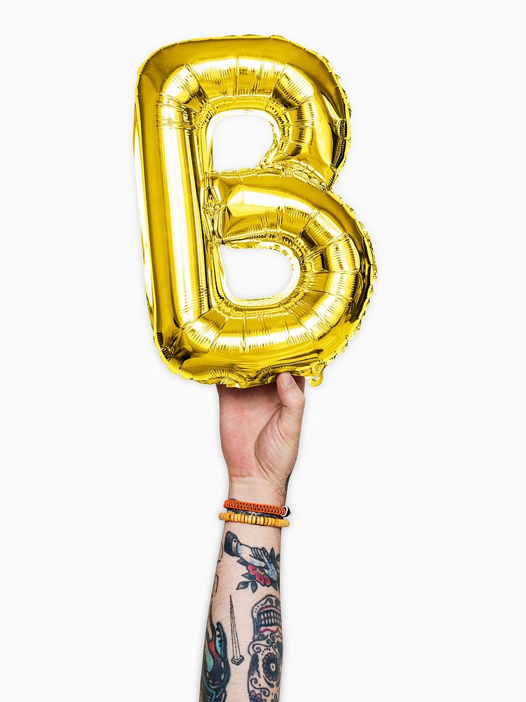 Capital letter B yellow balloon