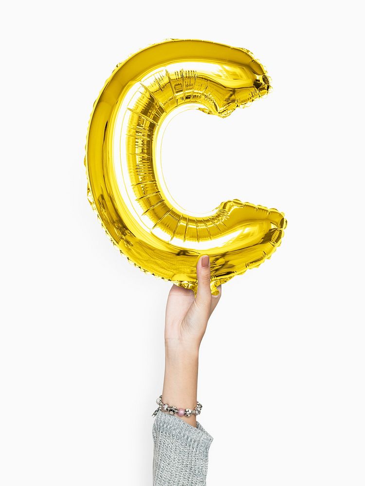 Capital letter C yellow balloon