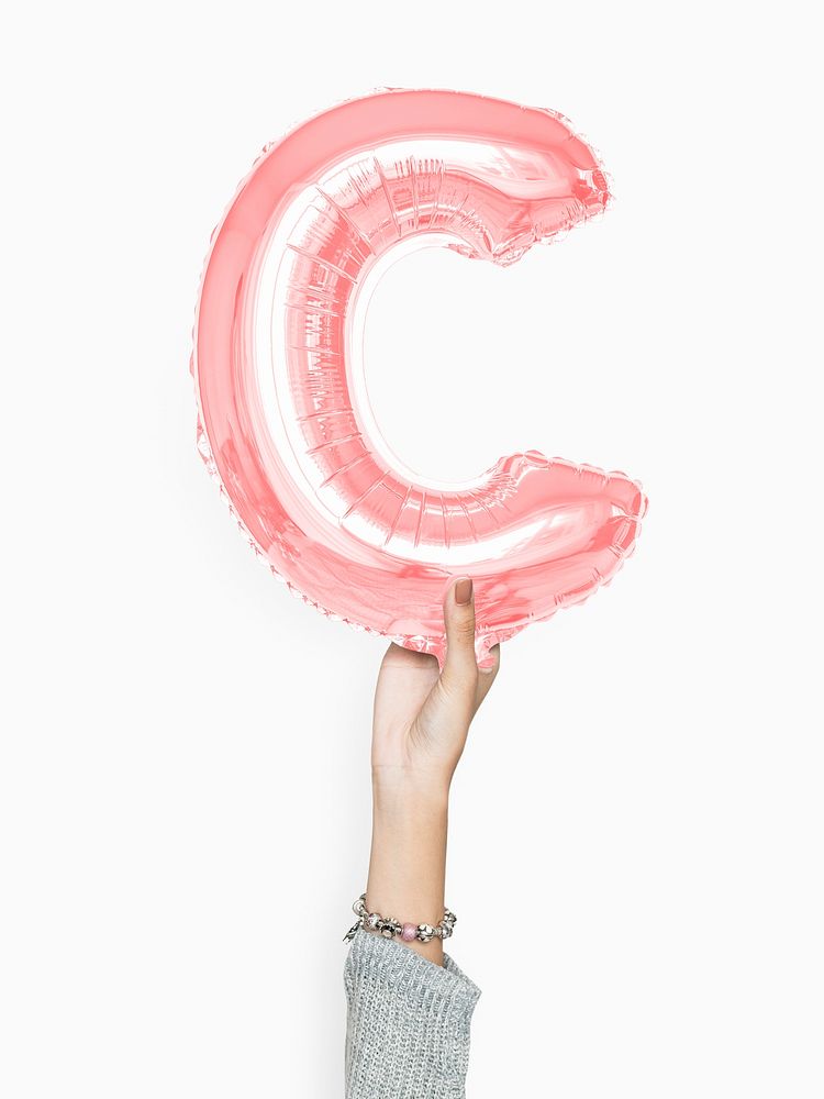 Capital letter C pink balloon