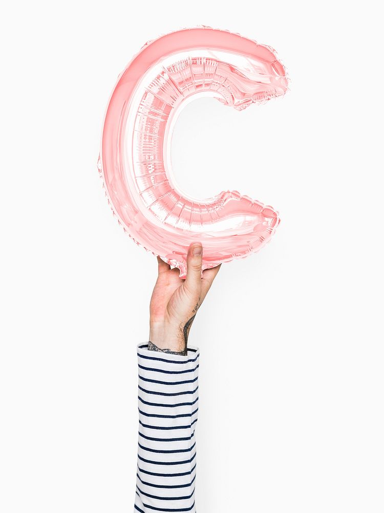 Capital letter C pink balloon