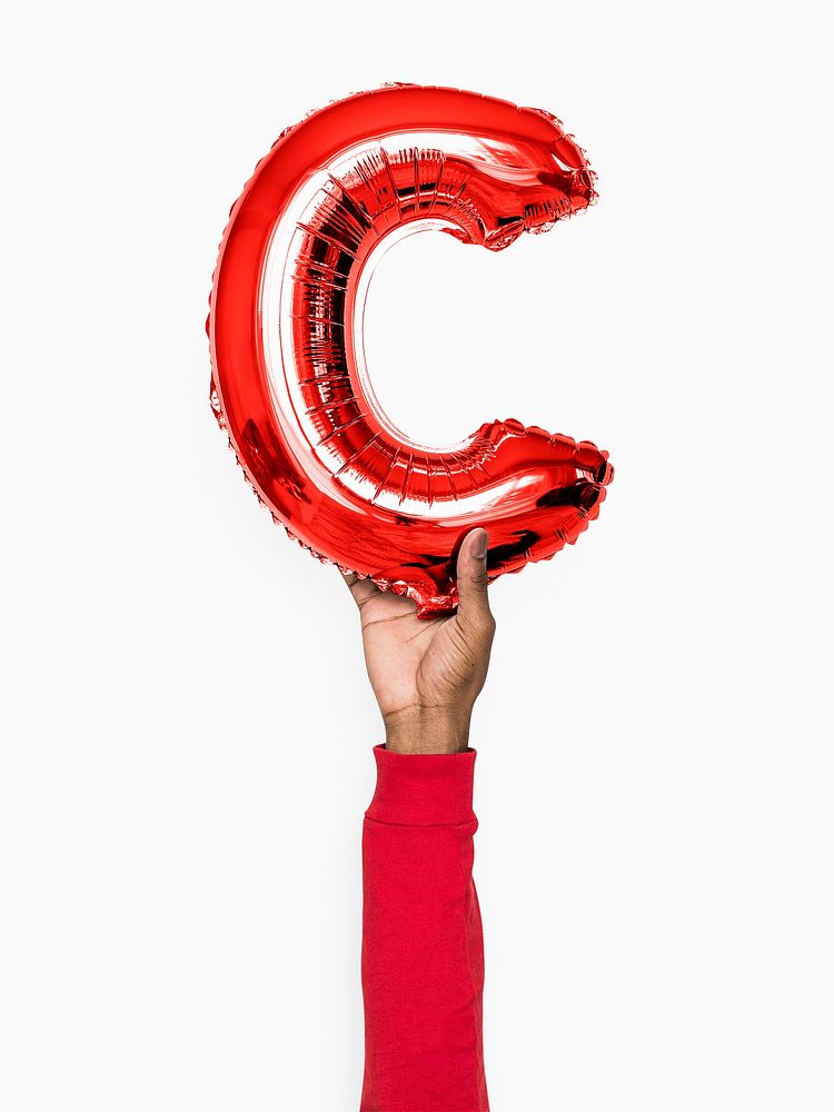 Capital letter C red balloon