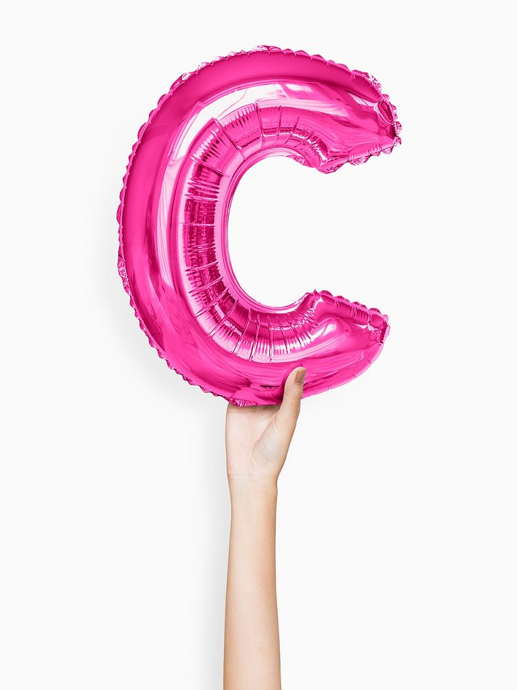 Capital letter C pink balloon