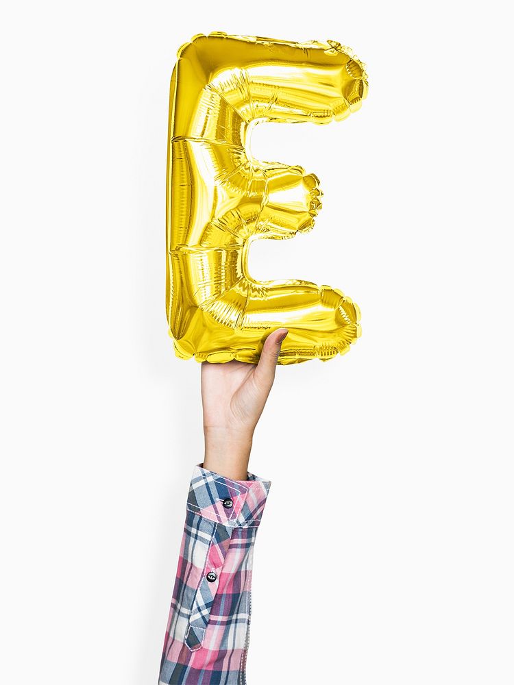 Capital letter E yellow balloon