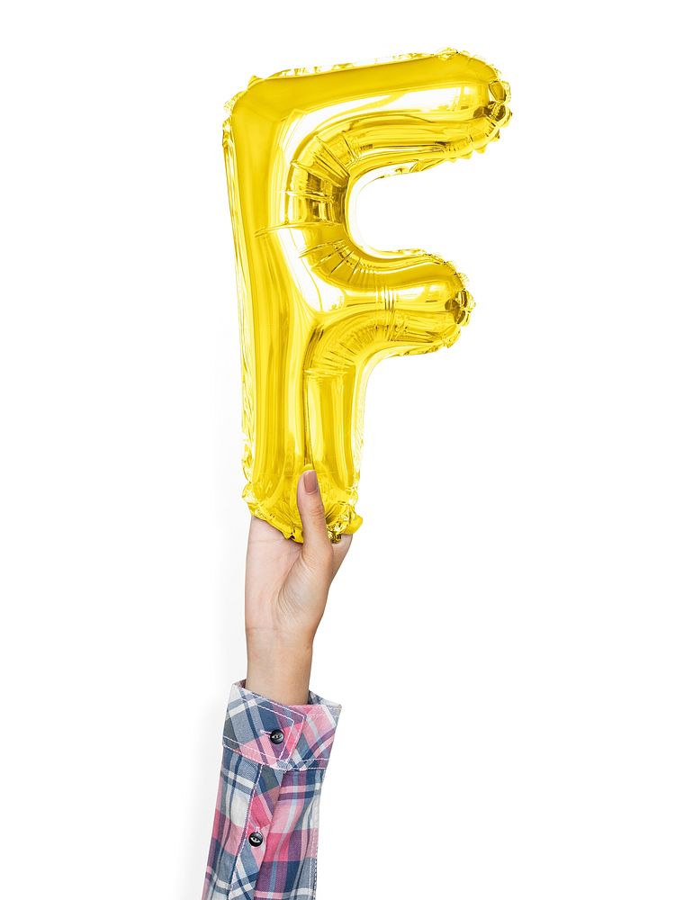 Capital letter F yellow balloon
