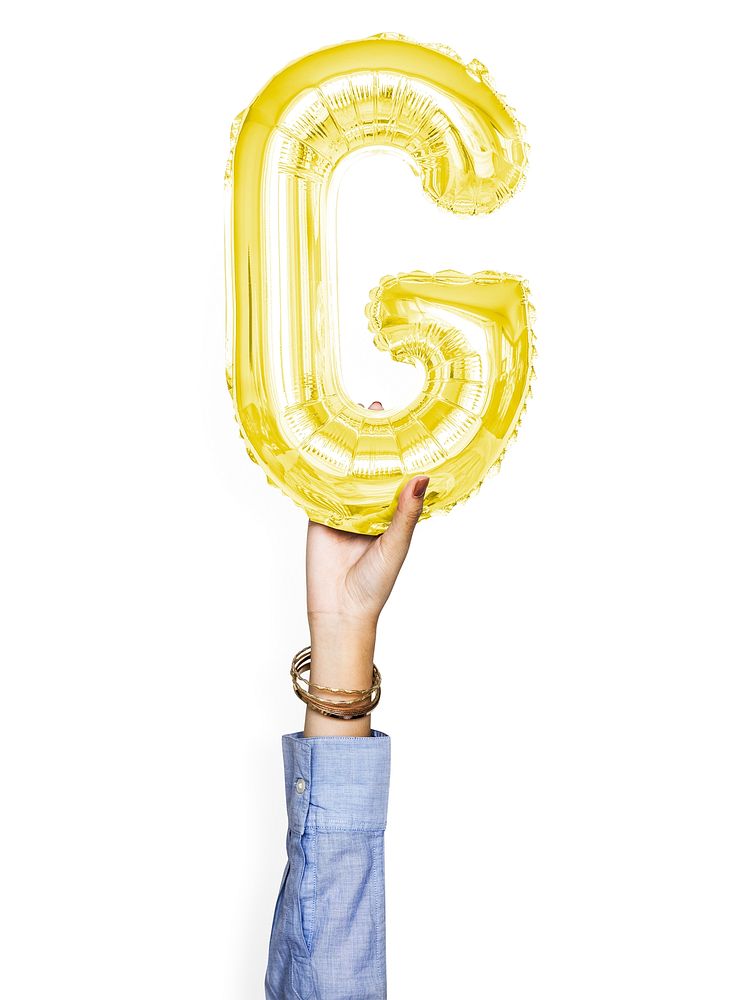 Capital letter G yellow balloon