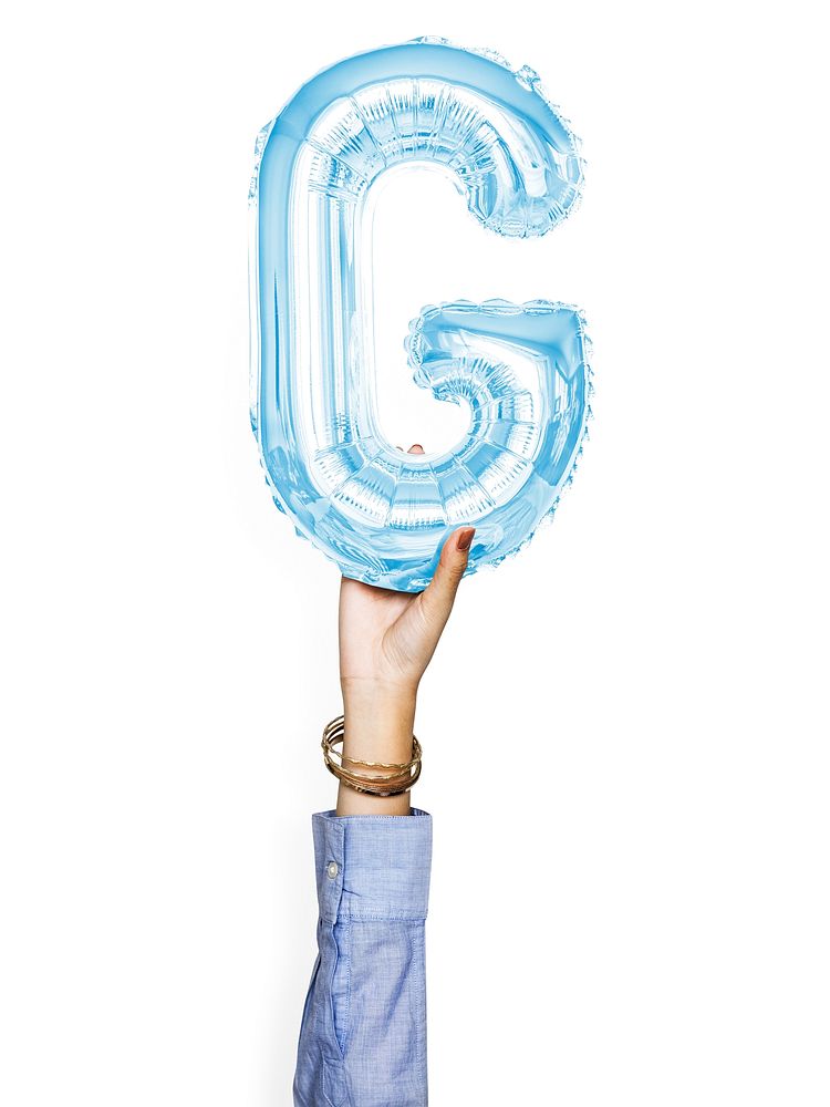 Capital letter G blue balloon