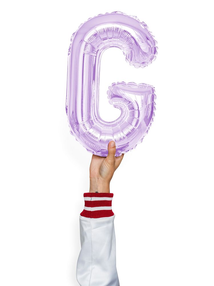 Capital letter G purple balloon