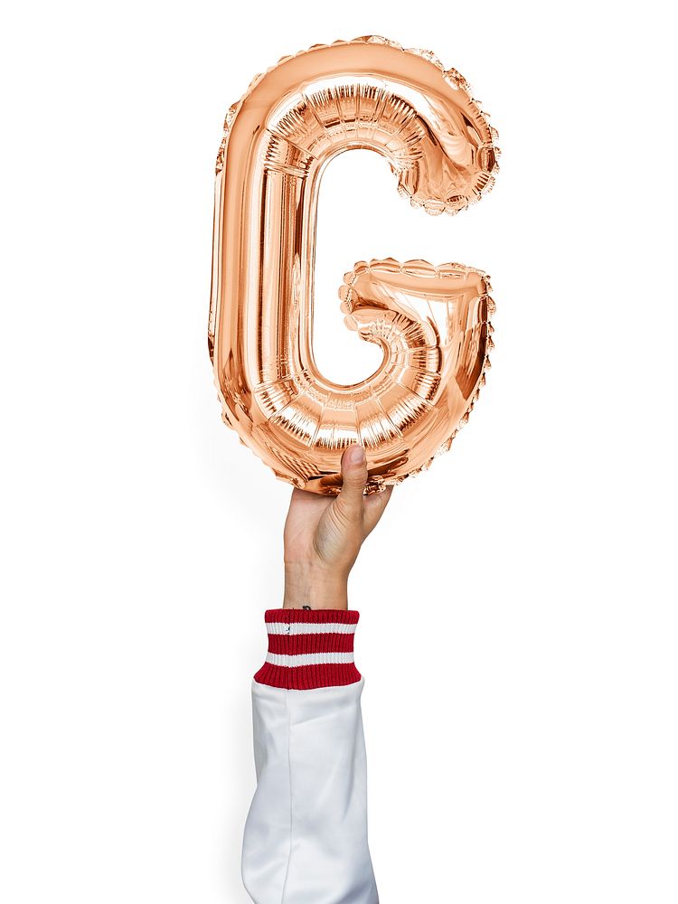 Capital letter G orange balloon
