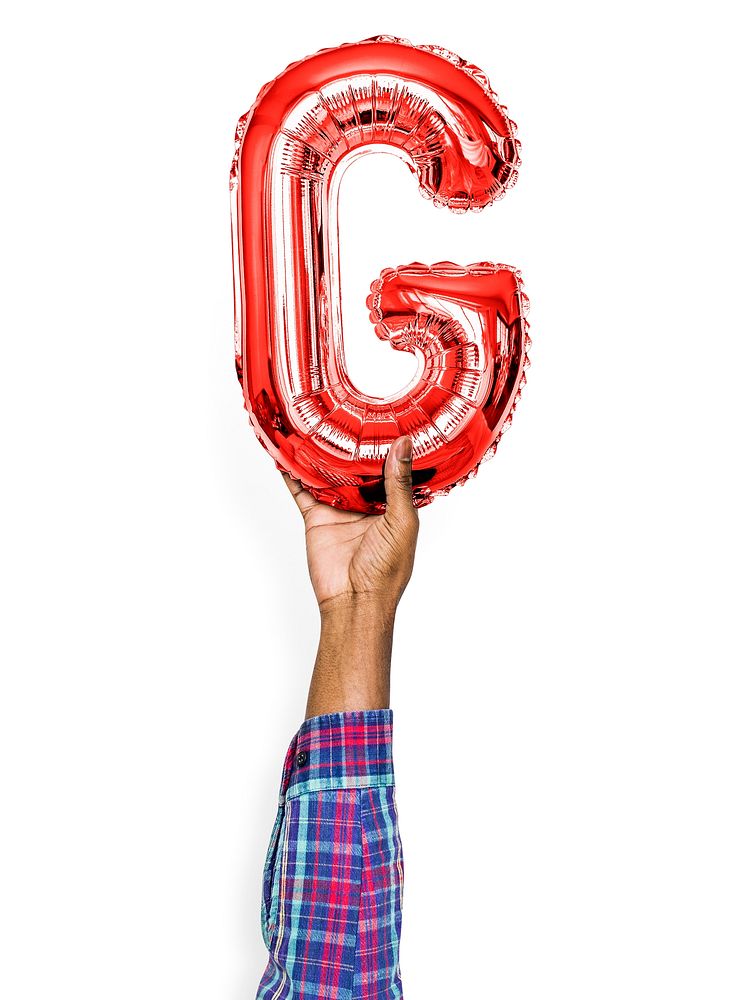 Capital letter G red  balloon