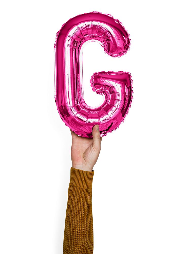 Capital letter G pink balloon