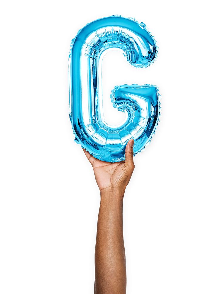 Capital letter G blue balloon