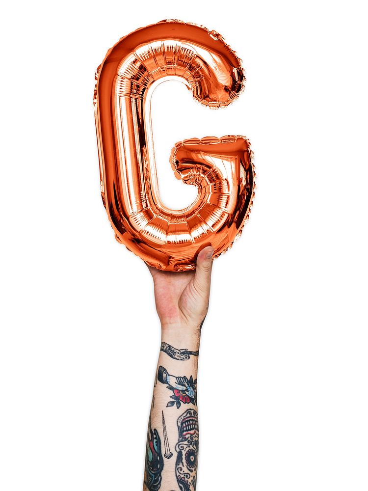 Capital letter G orange balloon