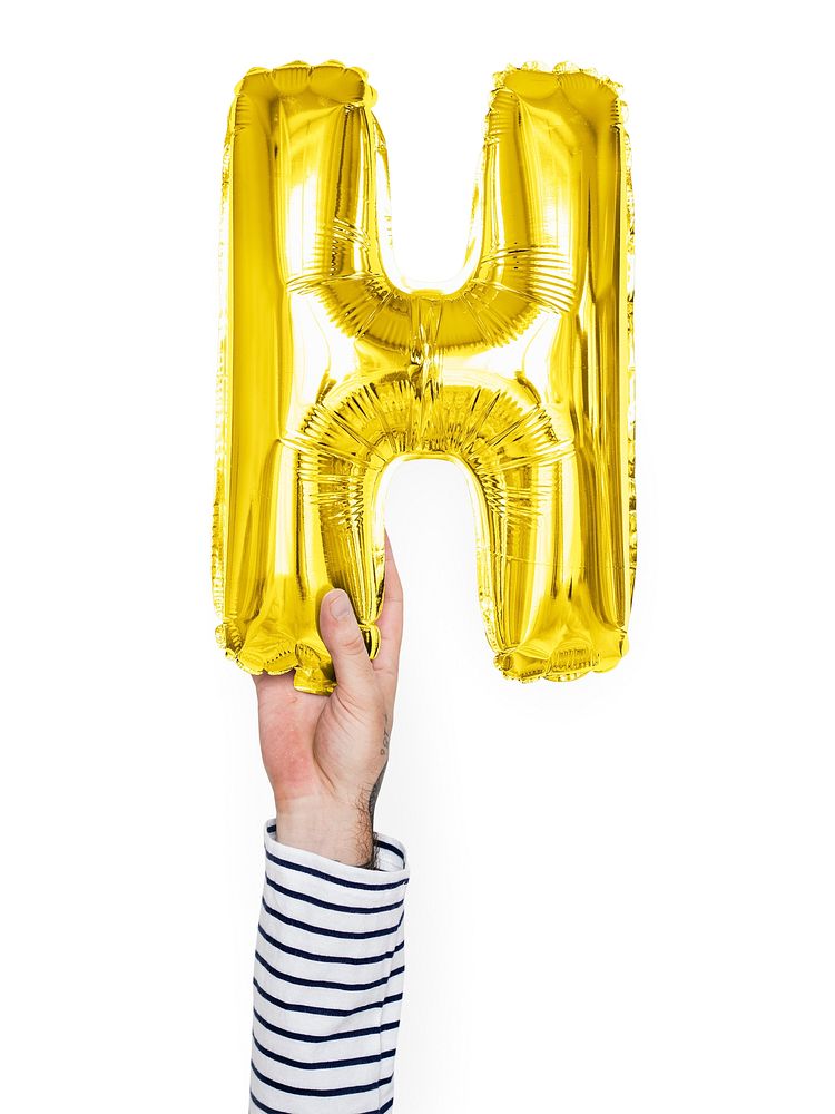 Capital letter H yellow balloon