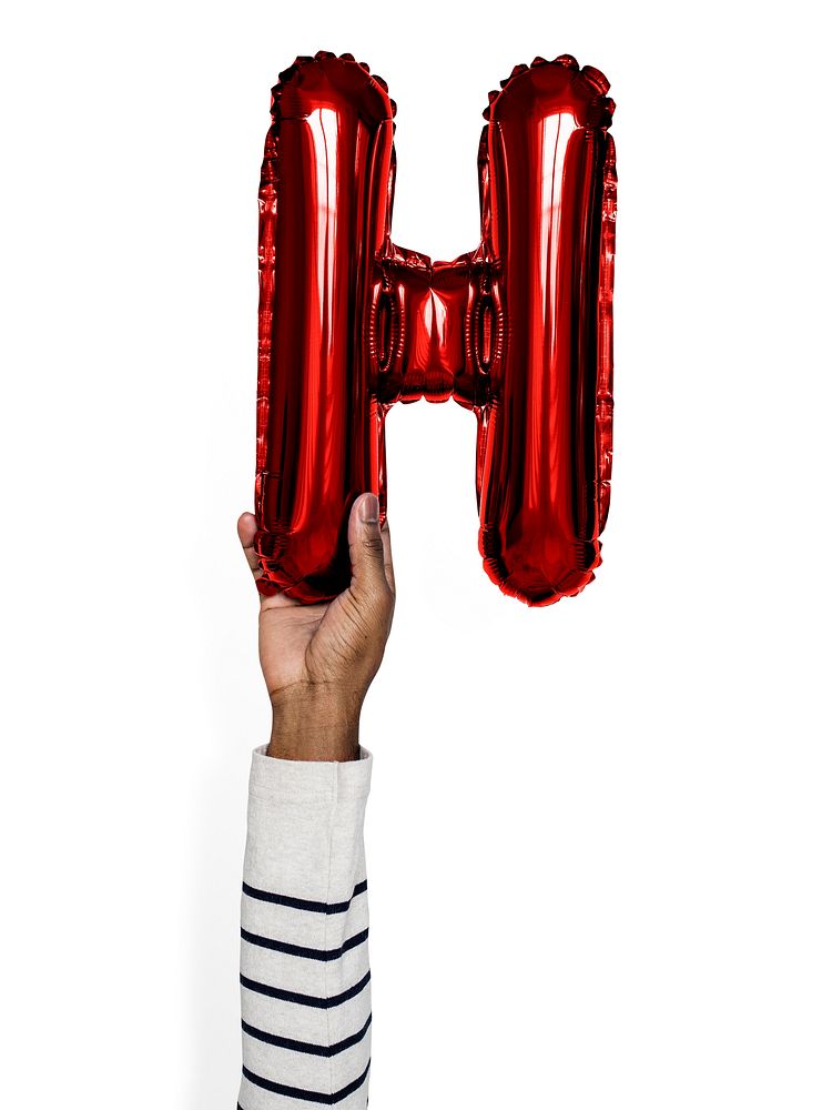 Capital letter H red balloon