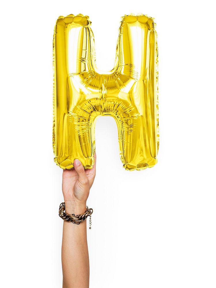 Capital letter H yellow balloon