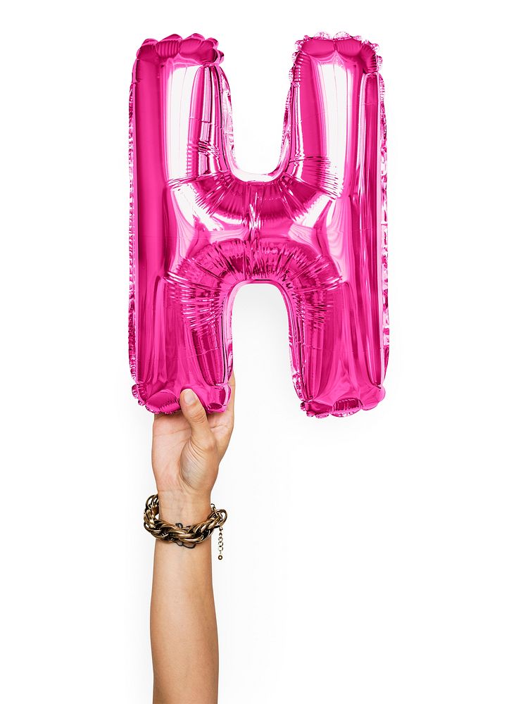 Capital letter H pink balloon