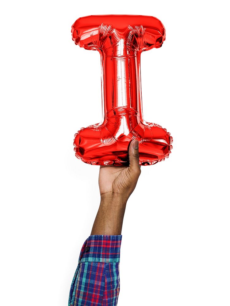 Capital letter I red balloon