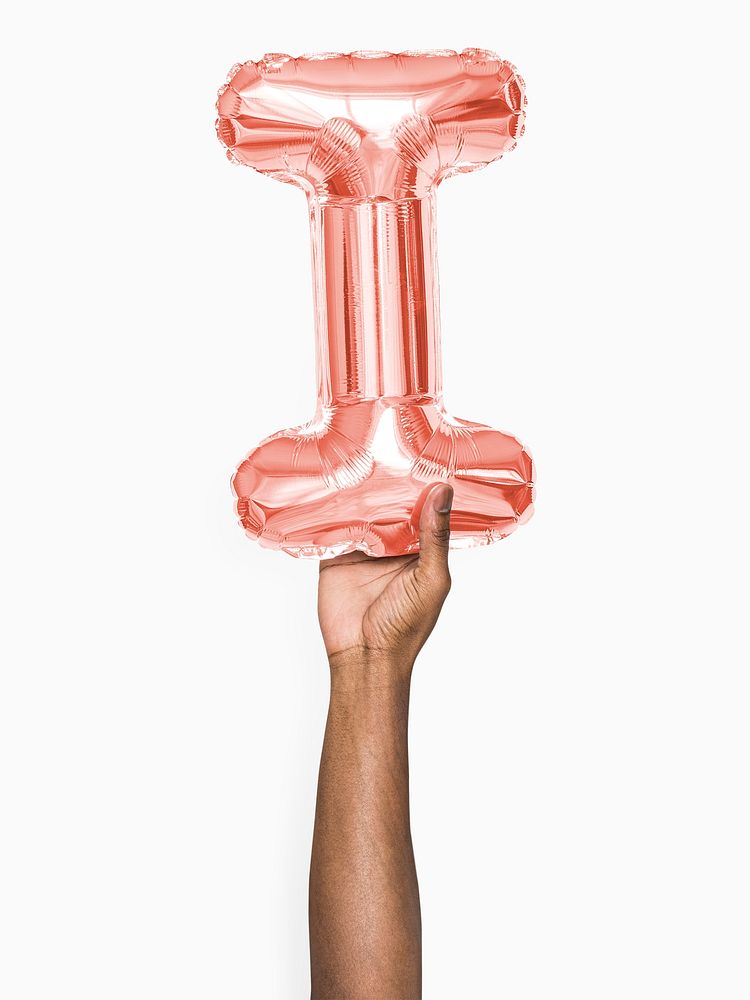 Capital letter I pink balloon