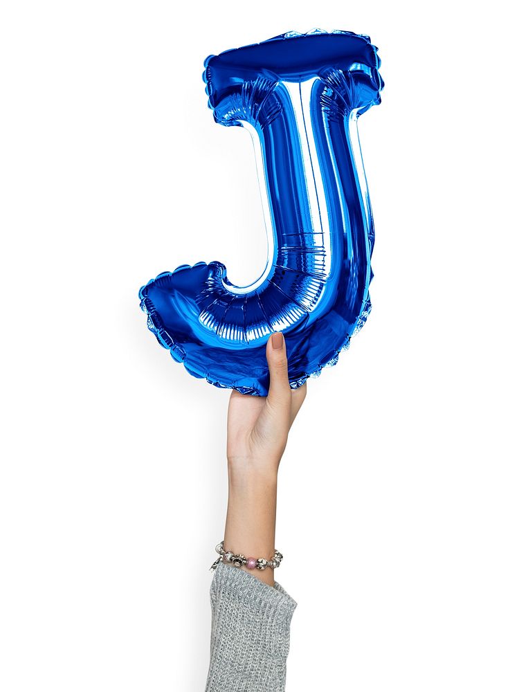 Capital letter J blue balloon