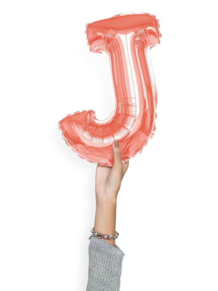 Capital letter J pink balloon