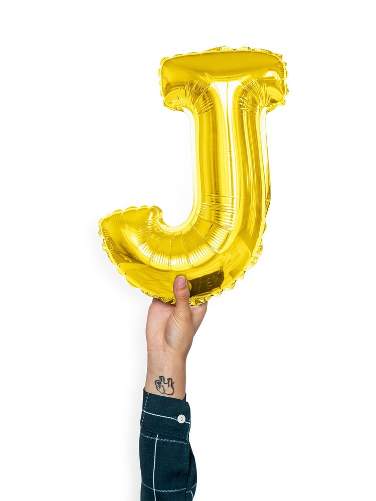 Capital letter J yellow balloon