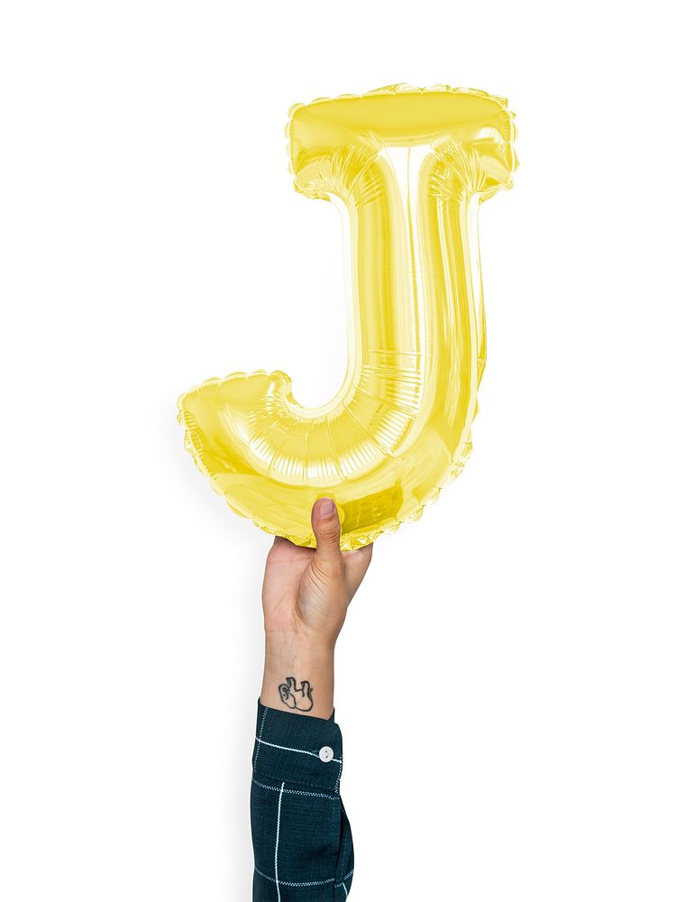 Capital letter J yellow balloon