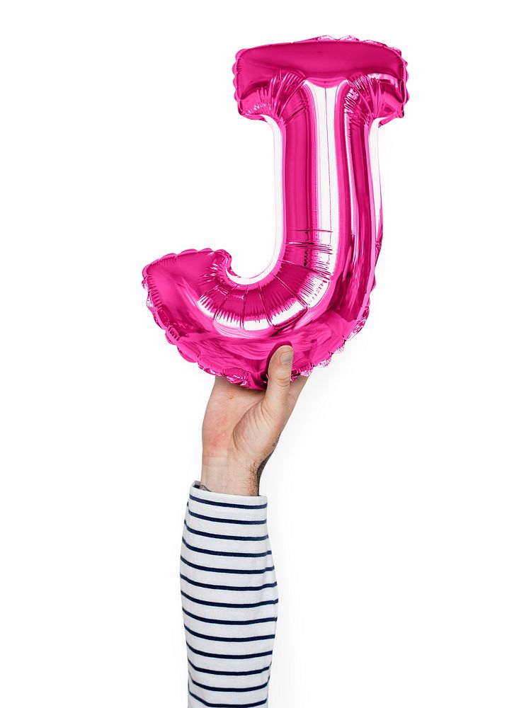 Capital letter J pink balloon