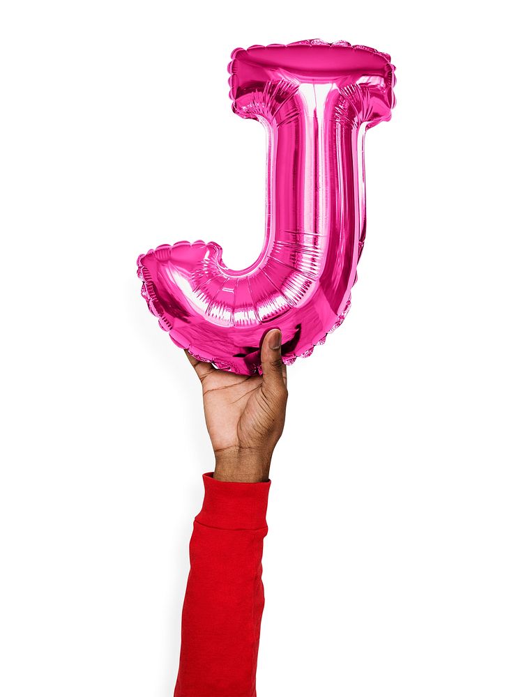 Capital letter J pink balloon
