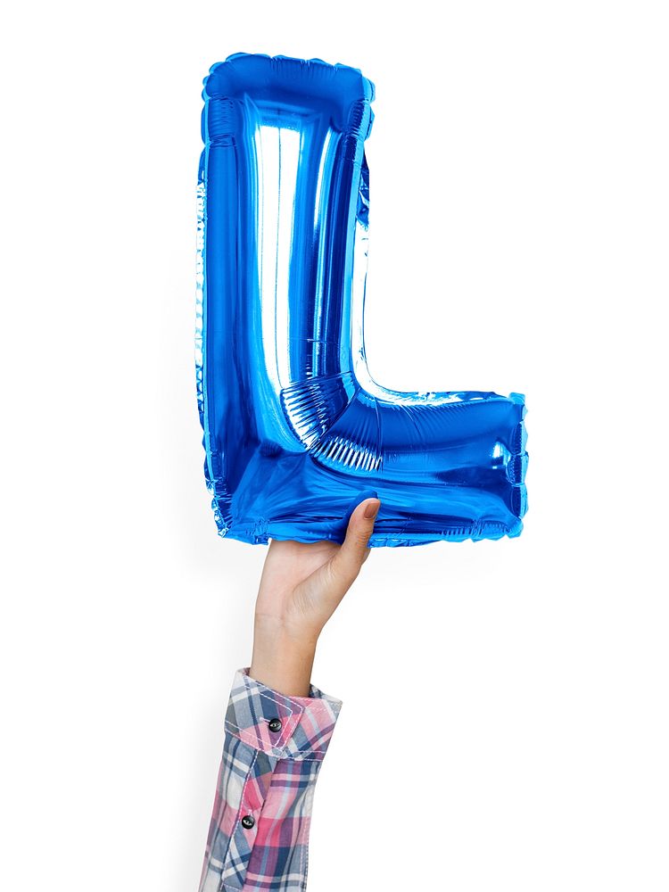 Capital letter L blue balloon