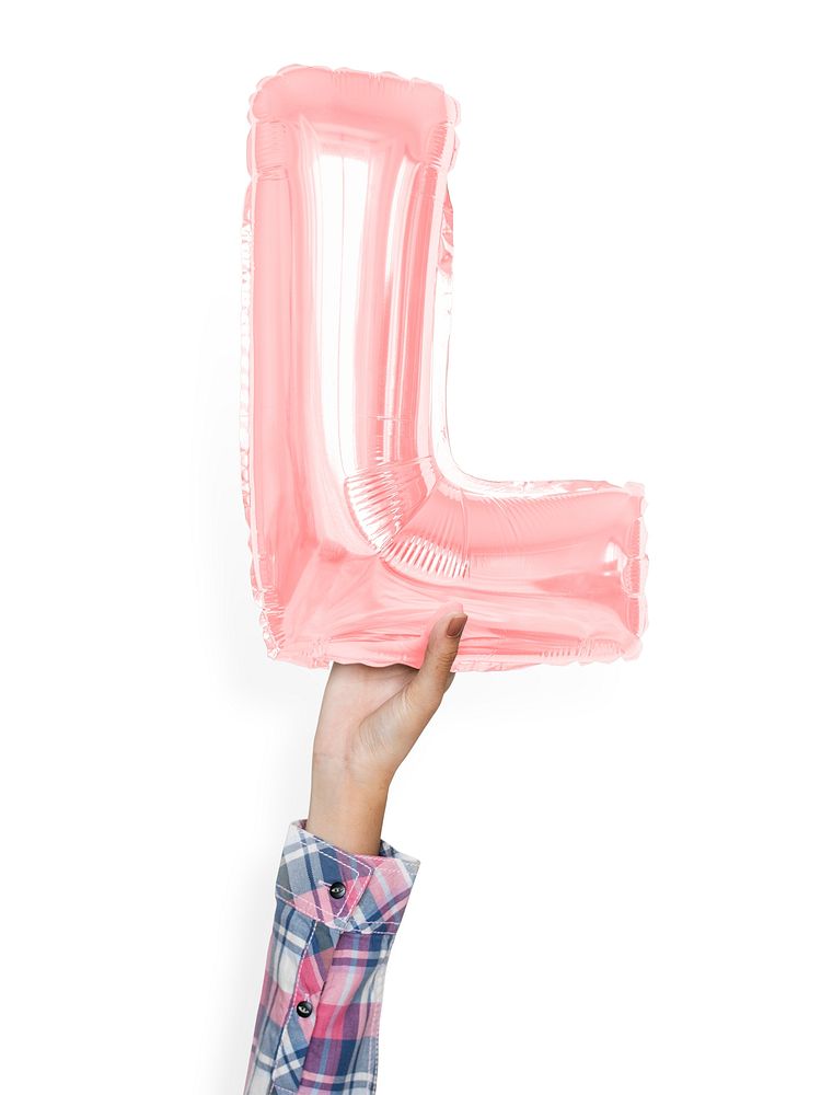 Capital letter L pink balloon