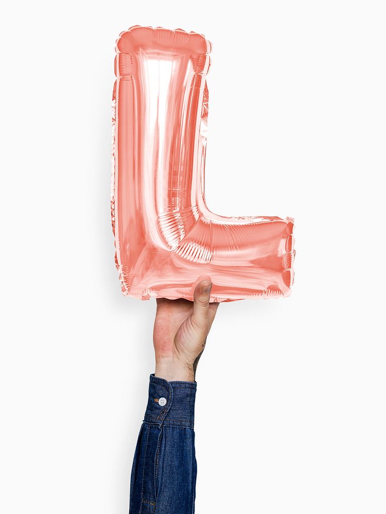 Capital letter L pink balloon