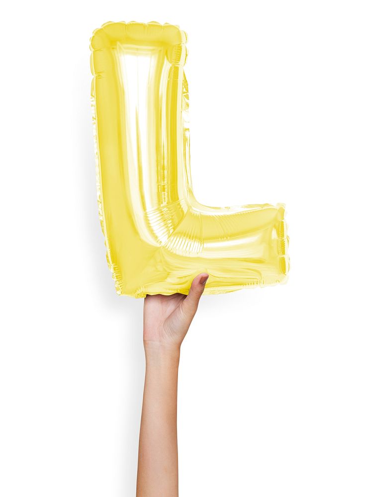 Capital letter L yellow balloon