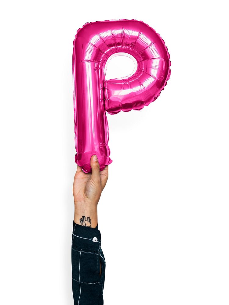Capital letter P pink balloo