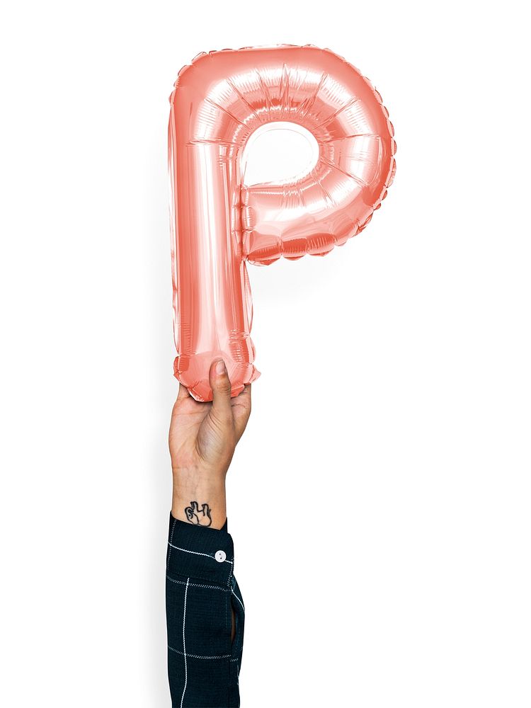 Capital letter P pink balloo